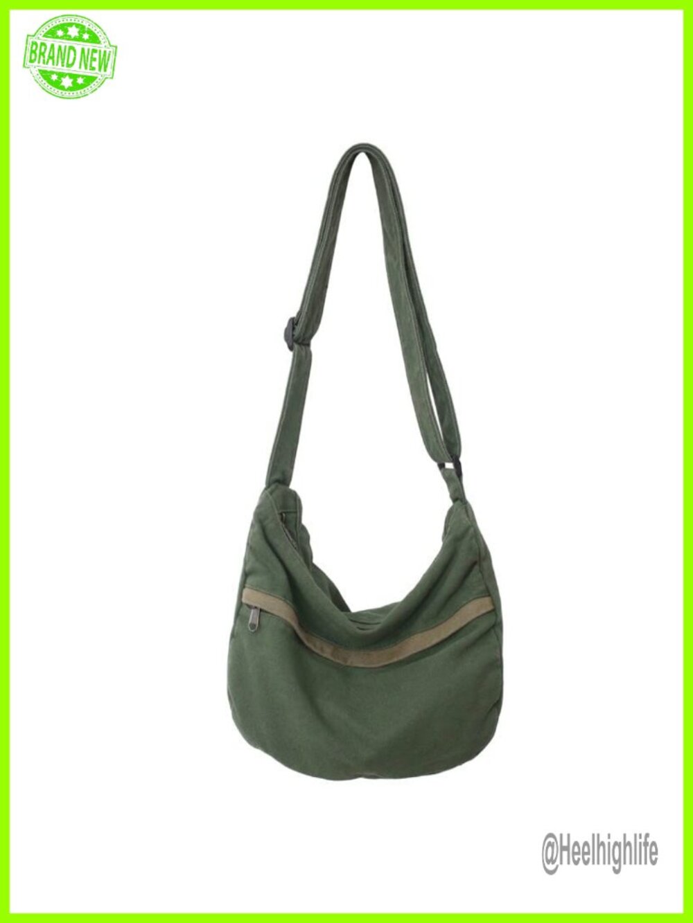 Canvas Messenger Bag Hobo Crossbody Bag Adjustable Strap Tote Handbag Travel